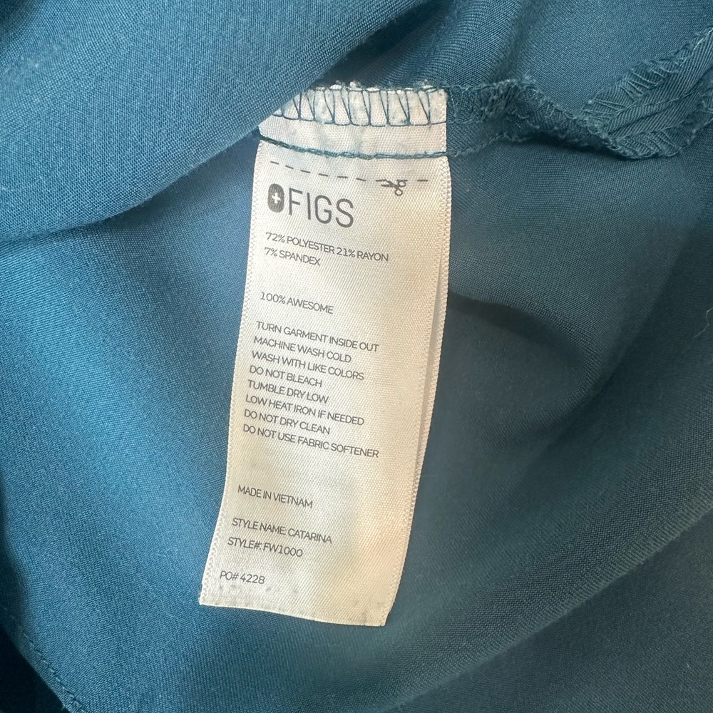 FIGS Women's Caribbean Blue Medium Zamora Jogger Small Catarina Top - Picture 12 of 12